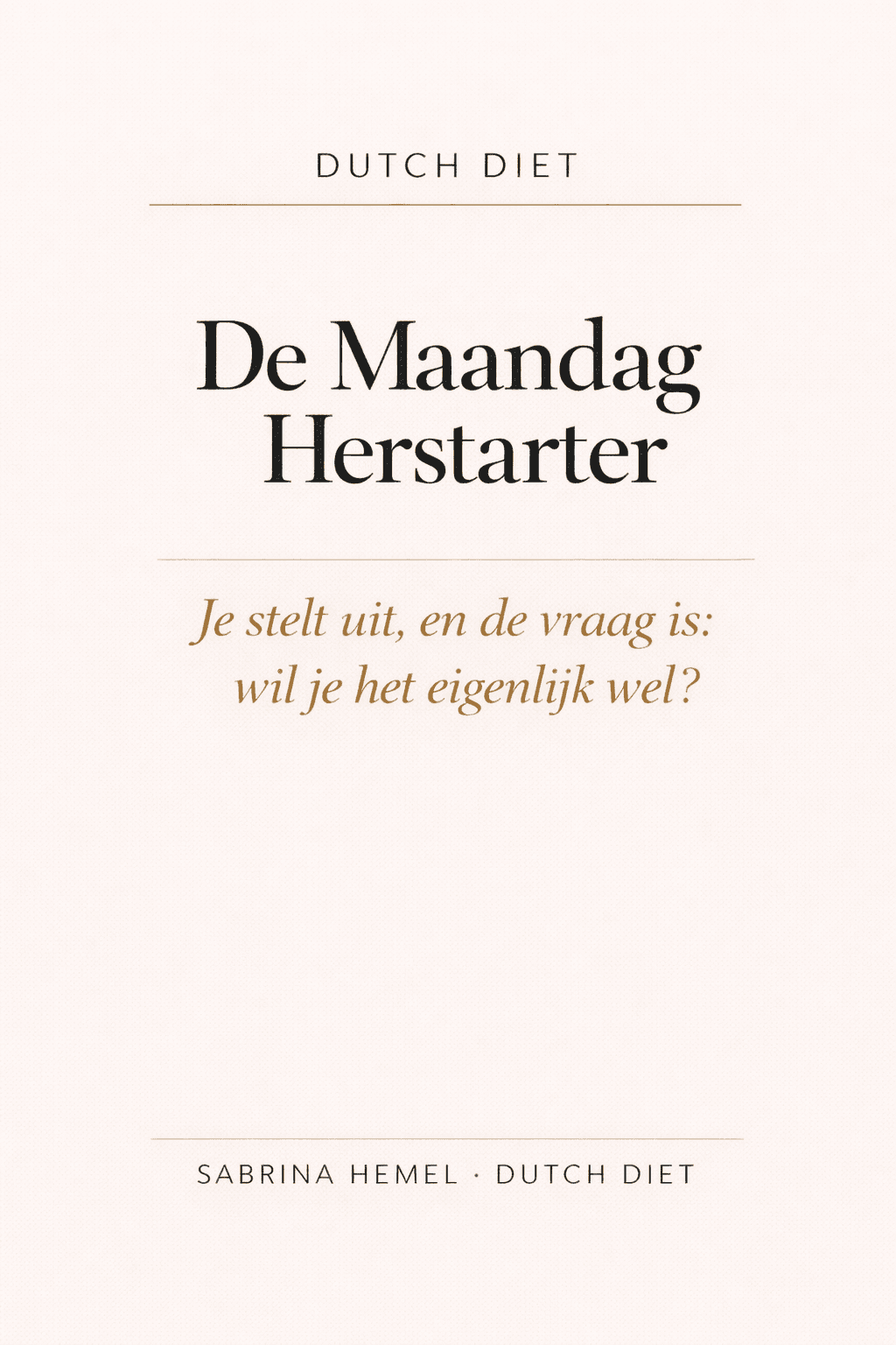 De Maandag Herstarteraar